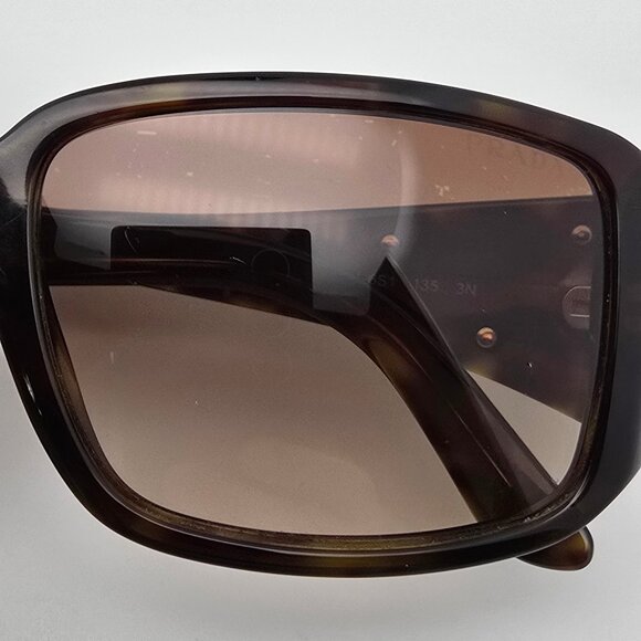 Prada SPR 16L 2AU-6S1 Triangle Logo Plate Tortoise Frame Brown Lens Sunglasses - Picture 14 of 16